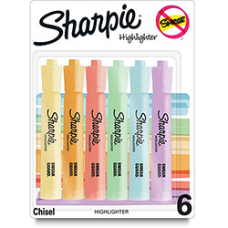 Sharpie® SmearGuard Tank Style Highlighters - Wide, Narrow Marker Point - Chisel Marker Point Style - Assorted - 6 / Pack