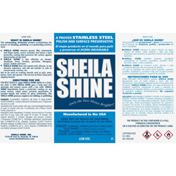 Sheila Shine Self-adhesive Container Labels - 1 19/64 in, x 6 3/5 in x 9 3/5 in, Self-adhesive Adhesive - Rectangle - White, Blue - 100 / Pack