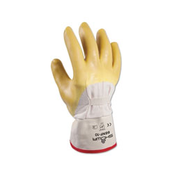 Showa 66NF General Purpose Latex Coated Gloves, Large, White/Natural