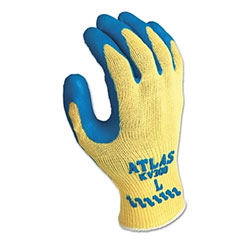 Showa Atlas® Rubber Palm-Coated Glove, Large , Blue/Yellow