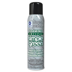 Simple Green Foaming Crystal Industrial Cleaner and Degreaser, 20 oz Aerosol, 12/Carton