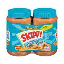 Skippy® Creamy Peanut Butter, 48 oz Jar, 2/Pack