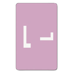 Smead AlphaZ Color-Coded Second Letter Alphabetical Labels, L, 1 x 1.63, Lavender, 10/Sheet, 10 Sheets/Pack