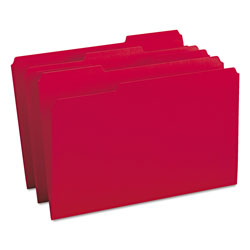 Smead Colored File Folders, 1/3-Cut Tabs, Legal Size, Red, 100/Box (SMD17743)