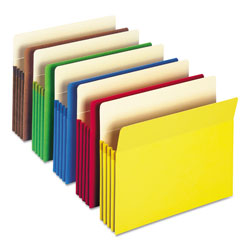 Smead Colored File Pockets, 3.5 in Expansion, Letter Size, Assorted, 25/Box