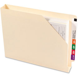 Smead End Tab Jackets with Reinforced Tabs, Straight Tab, Letter Size, 14-pt Manila, 50/Box
