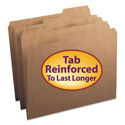 Smead Heavyweight Kraft File Folders, 1/3-Cut Tabs, Letter Size, 11 pt. Kraft, 100/Box (SMD10734)