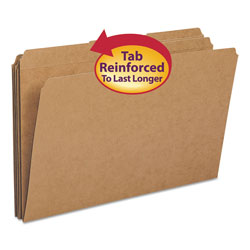 Smead Heavyweight Kraft File Folders, 1/3-Cut Tabs, Legal Size, 11 pt. Kraft, 100/Box (SMD15734)