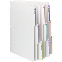 Smead Index Dividers, 1/3-cut Tab, 8-1/2 in x 11 in, 25 Sets/BX, White