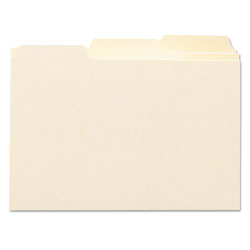 Smead Manila Card Guides, 1/3-Cut Top Tab, Blank, 4 x 6, Manila, 100/Box (SMD56030)
