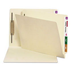 Smead Manila End Tab 1-Fastener Folders with Reinforced Tabs, 0.75 in Expansion, Straight Tab, Letter Size, 14 pt. Manila, 50/Box