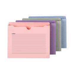Smead Notes File Jackets, Straight Tab, 2 in Expansion, Letter Size, Assorted Colors, 12/Pack