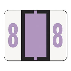 Smead Numerical End Tab File Folder Labels, 8, 1 x 1.25, White, 500/Roll