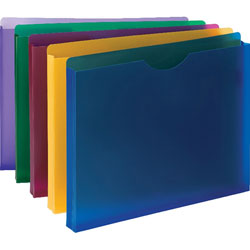 Smead Poly Expanding File Jackets, Letter, 10/PK, 1 in Expansion, AST
