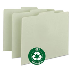 Smead Recycled Blank Top Tab File Guides, 1/3-Cut Top Tab, Blank, 8.5 x 11, Green, 100/Box (SMD50334)