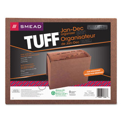 Smead TUFF Expanding Files, 12 Sections, 1/12-Cut Tab, Letter Size, Redrope (SMD70388)