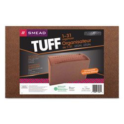 Smead TUFF Expanding Files, 31 Sections, 1/31-Cut Tab, Legal Size, Redrope