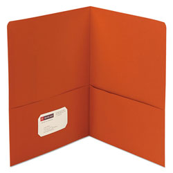 Smead Two-Pocket Folder, Textured Paper, Orange, 25/Box
