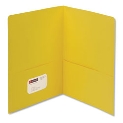 Smead Two-Pocket Folder, Textured Paper, Yellow, 25/Box