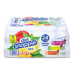 Snapple Ice Tea Variety Pack, Assorted Flavors, 20 oz Bottle, 24/Carton