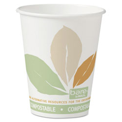 Solo Eco-Forward Compostable PLA Paper Hot Cups, 8 oz, Bare