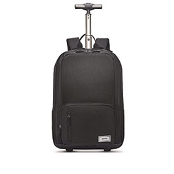 Solo Bleecker Recycled Rolling Backpack, Fits Devices Up to 15.6 in, 12.5 x 8 x 19, Dark Gray