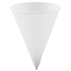 Solo Bare Eco-Forward Paper Cone Water Cups, 4.25 oz, White