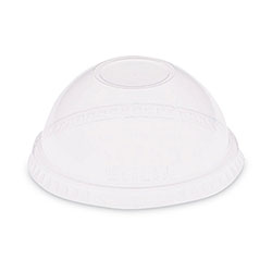 Solo Dome-Top Cold Cup Lids, Fits 2.5 oz to 9 oz Containers, Clear, Plastic, 2,500/Carton