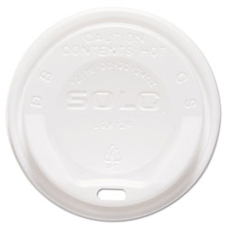 Solo Gourmet Hot Cup Lids, For Trophy Plus Cups, 12-20 oz, White, 1500/Carton