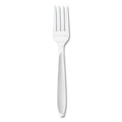 Solo Inc. Impress Heavyweight Full-Length Polystyrene Cutlery, Fork, White, 100/Box, 10 Boxes/Carton