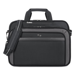 Solo Pro CheckFast Briefcase, 17.3 in, 17 in x 5 1/2 in x 13 3/4 in, Black
