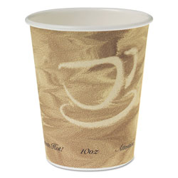 Solo Single Sided Poly Paper Hot Cups, 10 OZ, Mistique design, 50/Bag, 20 Bags/Carton