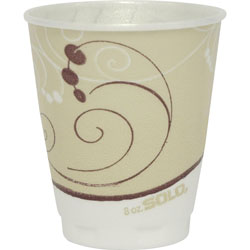 Solo Inc. Symphony Trophy Poly Hot Cups - 8 fl oz - 100 / Pack - Beige - Poly, Polyethylene - Hot Drink, Cold Drink, Coffee, Tea, Cocoa