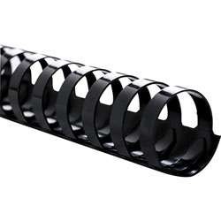 Sparco Plastic Binding Spines, 1/2", 25 Sheet Capacity, 100/BX, Black