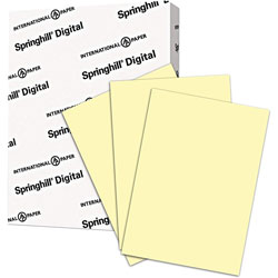 Springhill Digital Index Color Card Stock, 90 lb, 8 1/2 x 11, Canary, 250 Sheets/Pack