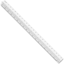 Staedtler Triangular Scale Plastic Architects Ruler, 12 in Long, Plastic, White