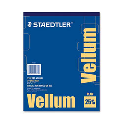 Staedtler Vellum Tracing Paper, 8.5 x 11, White, 50/Pad