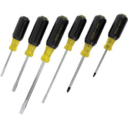 Stanley Bostitch 6 Pc Vinyl Grip Screwdriver Set, Phillips®, Slotted, #1, #2, 1/4 in, 3/16 in, 5/16 in