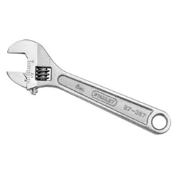 Stanley Bostitch Adjustable Wrench, 8 in Long, 1 in Opening, Chrome