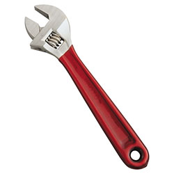 Stanley Bostitch Cushion Grip Adjustable Wrenches, 8 in Long, 1 1/8 in Opening, Chrome