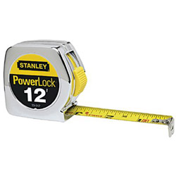 Stanley Bostitch Powerlock® Tape Rules Wide Blade, 3/4 in x 12 ft