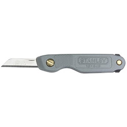 Stanley Bostitch Pocket Knife, 6.9 in L, Folding Steel Blade, Powder-coated epoxy, Silver