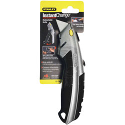 Stanley Bostitch Instant Change™ Utility Knife, 8-1/2 in L, Retractable Steel Blade, Gray