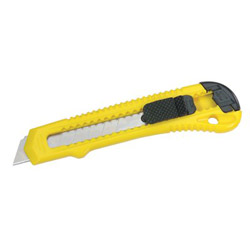 Stanley Bostitch Retractable Pocket Cutter, 6 in L, Snap-Off, Carbon Steel, Yellow