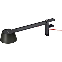 Stanley Bostitch Verve Adjustable LED Desk Lamp - LED Bulb - Adjustable, Dimmable, Adjustable Brightness, Clock, Durable, Swivel Base, Color Changing Mode - Aluminum - Desk Mountable - Black - for Desk - Alexa Supported