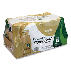 Starbucks Frappuccino Coffee, 9.5 oz Bottle, Vanilla, 15/Pack
