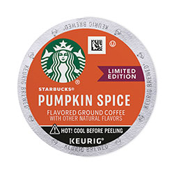 Starbucks Pumpkin Spice Coffee, K-Cups, 22/Box, 4 Boxes/Carton