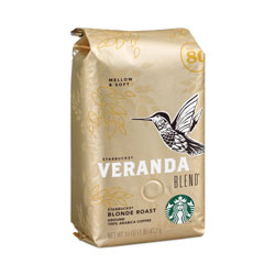 Starbucks VERANDA BLEND Coffee, Ground,1 lb Bag, 6/Carton