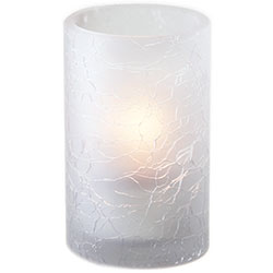 Sterno Grace Flameless Candle Holder, Frost Crackle