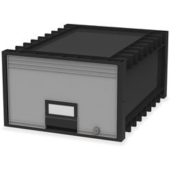 Storex Archive Drawer, Legal, 18-1/4 in x 24-3/4 in x 11-1/2 in, Black/Gray